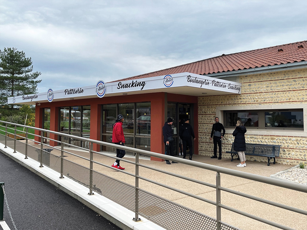 Affichage dynamique dans la boulangerie.